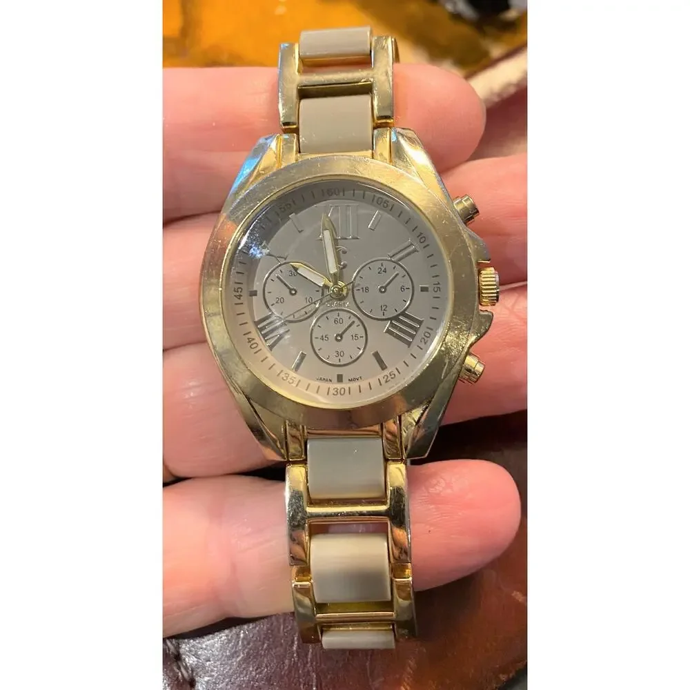 Unisex 40mm Gold Tone and Gray Charming Charlie Watch